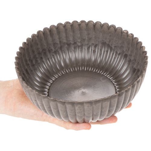 Miska okrągła, ryflowana, dekoracyjna do kompozycji kwiatowych, 20 cm, 2 sztuki | Floristik24.pl