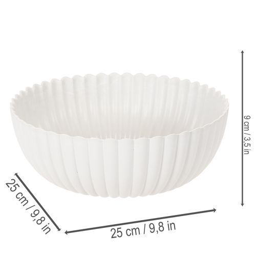 Miska dekoracyjna żebrowana, duża, 25cm | Floristik24.pl