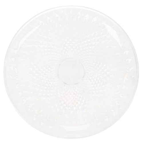 Dekoracyjna przezroczysta miska okrągła z nóżką, 32 cm