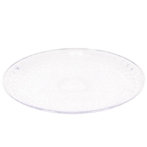 Dekoracyjna przezroczysta miska okrągła z nóżką, 32 cm | Floristik24.pl