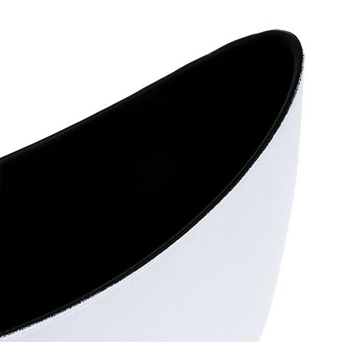 Floristik24 Łódka plastikowa biała 20cm x 9cm H12cm