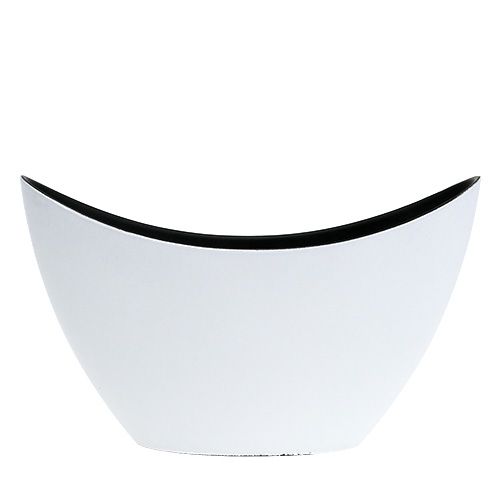 Floristik24 Łódka plastikowa biała 20cm x 9cm H12cm