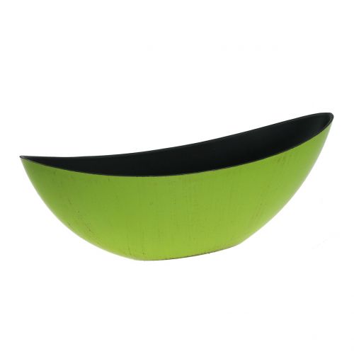 Deco Bowl Miska na rośliny Zielona Czarna 34 cm x 11 cm W11 cm