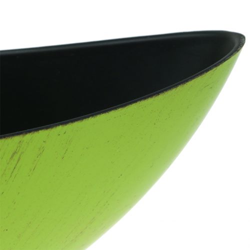 Deco Bowl Miska na rośliny Zielona Czarna 34 cm x 11 cm W11 cm
