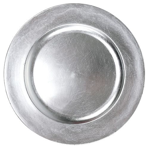 Talerze plastikowe srebrne Ø17cm 10szt