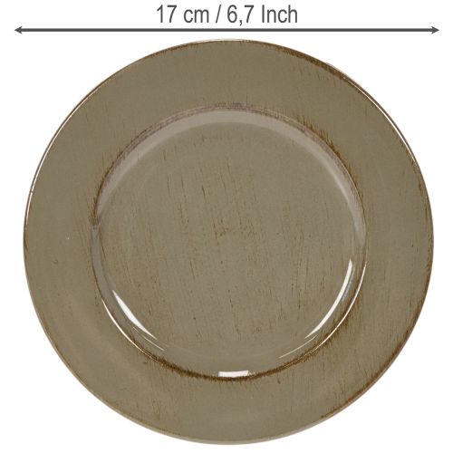 Małe talerzyki do dekoracji i prezentacji, 17 cm, 6 sztuk | Floristik24.pl