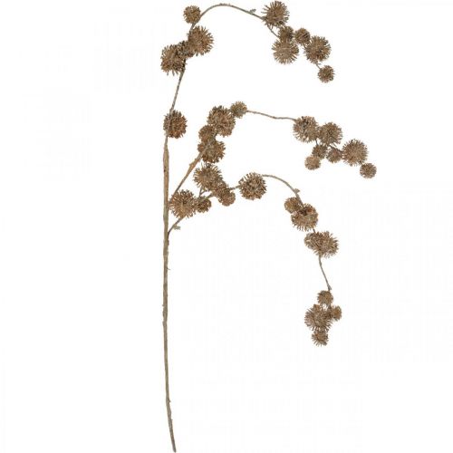 Produkt Dekoracyjna gałąź platan z owocami Jesienna dekoracja Sztuczny platan brązowy L82cm Ø2-4cm