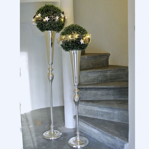 Floristik24 Wazon pucharowy srebrny Ø15cm H75cm