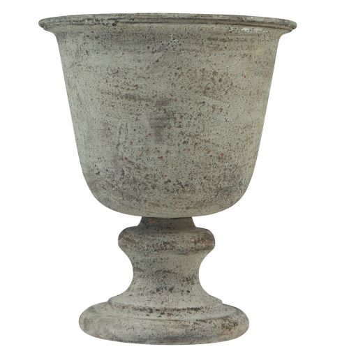 Produkt Kubek, antyczny metalowy wazon na filiżankę, szary/brązowy Ø18,5 cm 21,5 cm