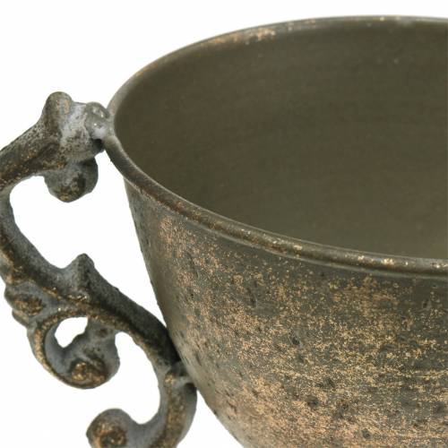 Floristik24 Metalowy puchar Antyczne Złoto Ø14cm H16cm