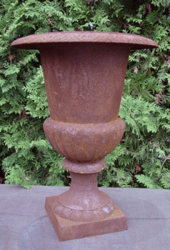 Floristik24 Żeliwny puchar Rust Red H55cm Ø40cm
