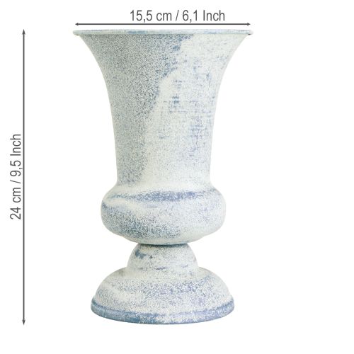 Produkt Wazon Kielich Projekt Antyczny Biały Niebieski Ø16,5cm H24cm