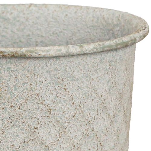 Produkt Wazon na filiżankę wykonany z metalowego kielicha vintage w kolorze szarym Ø10cm W24cm