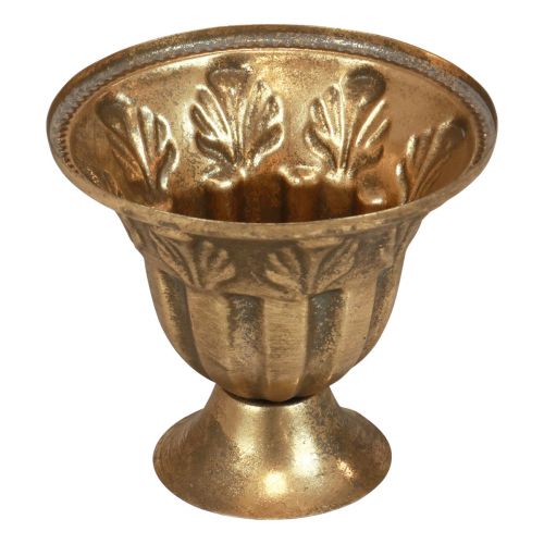 Filiżanka wazon dekoracja filiżanka metalowa złota antyczny wygląd Ø13cm W11,5cm