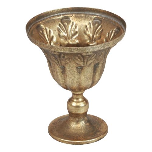 Kubek wazon ozdobny kubek metalowy kielich złoty antyczny Ø13cm W15,5cm