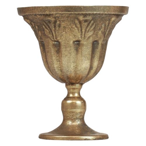 Kubek wazon ozdobny kubek metalowy kielich złoty antyczny Ø13cm W15,5cm