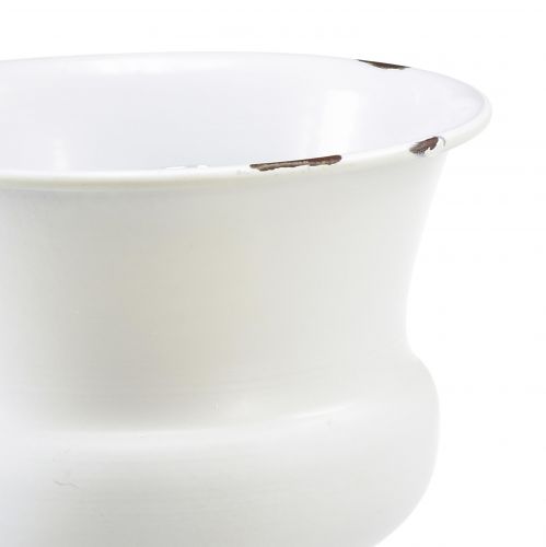 Produkt Wazon filiżankowy kubek dekoracyjny biała rdza Ø13,5cm W15cm Shabby Chic