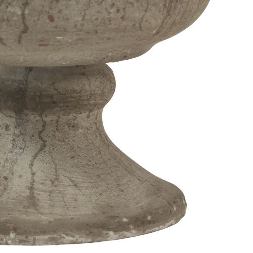 Floristik24 Wazon filiżankowy metalowa miska dekoracyjna szary antyczny Ø13,5cm W15cm