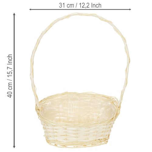 Kosz prezentowy 27cm x 18cm wys. 43cm lekki | Floristik24.pl