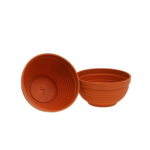 Floristik24 Miska plastikowa R terakota Ø15cm, 10 sztuk