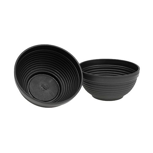 Floristik24 Kubek R plastikowy antracyt Ø17cm, 10szt