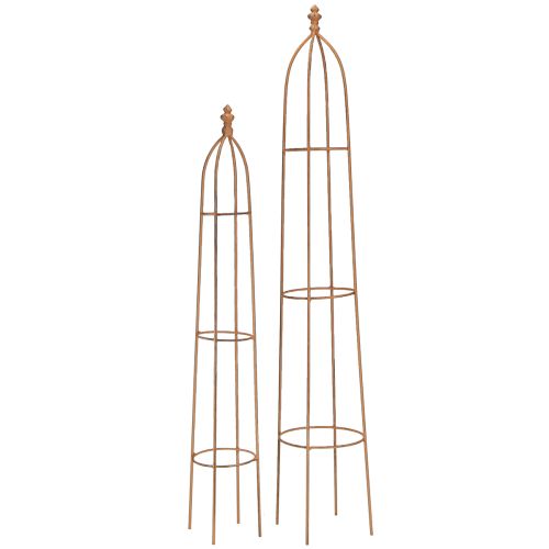 Floristik24 Krata metalowa Rust Look Obelisk 69/86cm Zestaw 2 szt.