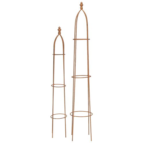 Floristik24 Krata metalowa Rust Look Obelisk 69/86cm Zestaw 2 szt.