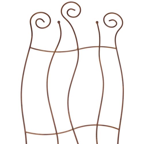 Metalowa kratka ogrodowa o zakrzywionym kształcie do roślin pnących, 110 cm