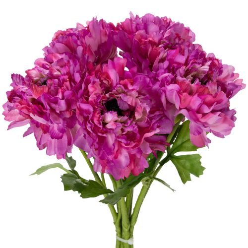 Sztuczny kwiat ranunculus, szczegółowa replika do dekoracji salonu i biura, 55 cm, 6 sztuk