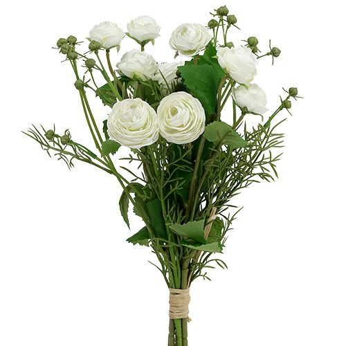 Floristik24 Ranuncul Bukiet Biały 42cm