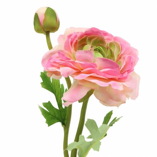 Floristik24 Ranunculus Flower and Bud Artificial Pink 34cm