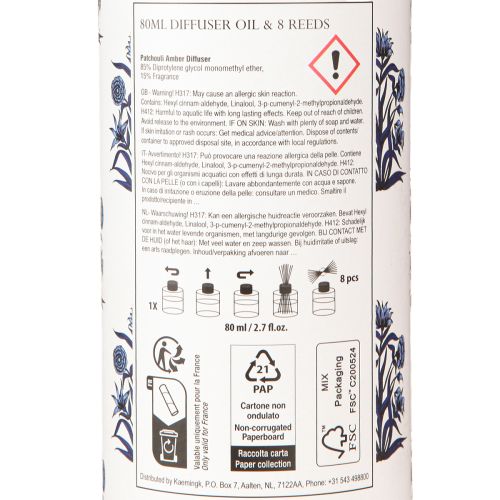 Produkt Dyfuzor zapachowy do pomieszczeń Patchouli &amp; Peony Assorted Ø7cm 80ml 2 szt.