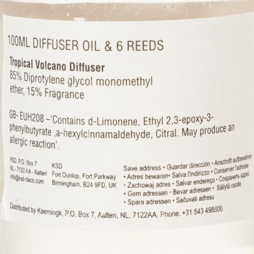 Produkt Dyfuzor zapachowy do pomieszczeń o egzotycznym zapachu kokosa i mango zapewniający długotrwałą świeżość w domu, 19 cm, 2 sztuki