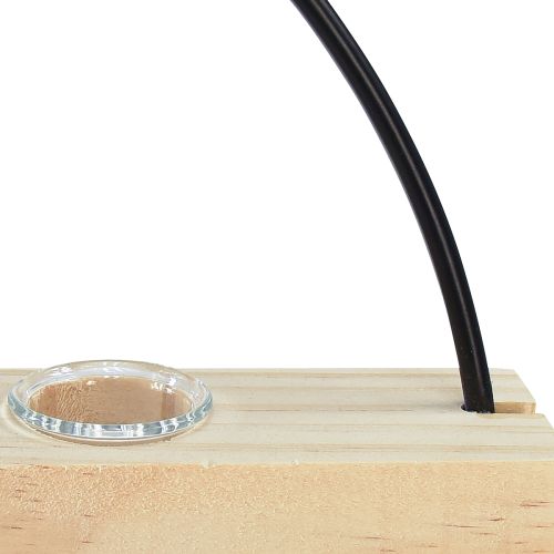 Produkt Probówka wazon ozdobny ozdobny pierścień metalowy czarny 29×4×29cm