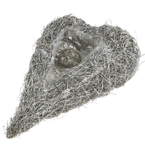 Serce winorośli do sadzenia białe myte 35cm x 23cm 1szt. | Floristik24.pl