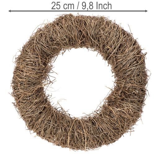Pierścień z winorośli w kształcie wieńca 25 cm do majsterkowania i dekoracji
