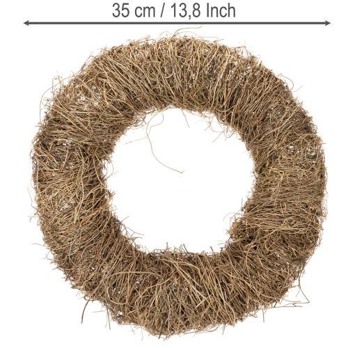 Wieniec z naturalnego materiału, naturalny wianek dekoracyjny do projektów DIY, 35 cm | Floristik24.pl