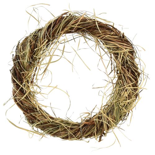 Produkt Wianek winorośli naturalny wianek z siana brązowo zielony Ø25cm 3 szt