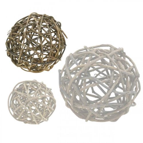 Floristik24 Deco Ball Vine Wood Natural Dark Ø20cm