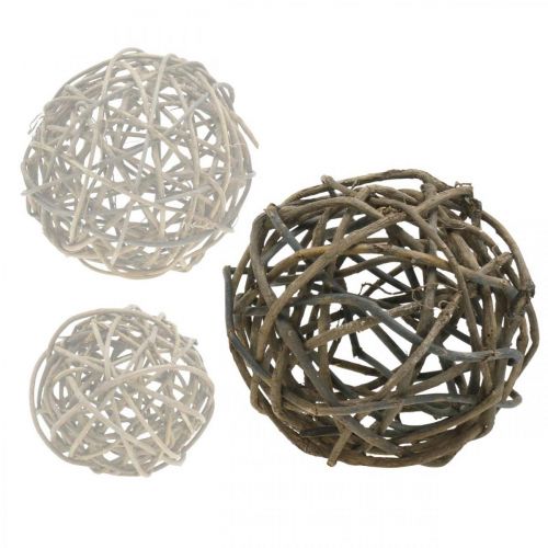 Floristik24 Deco Ball Vine Wood Natural Dark Ø25cm