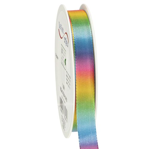 Wstążka tęczowa wstążka dekoracyjna wstążka prezentowa 15mm 18m