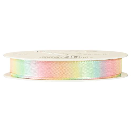Produkt Wstążka tęczowa, pastelowa, dekoracyjna, wstążka prezentowa, 15mm, 18m