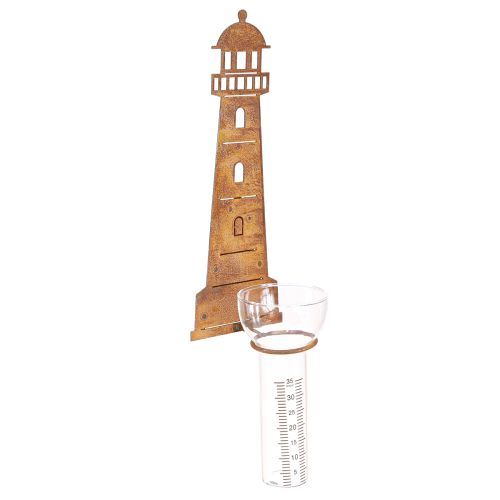 Produkt Deszczomierz Lighthouse Rust Look – dekoracyjny deszczomierz do ogrodu i na ogrodzenie 41 cm Rust