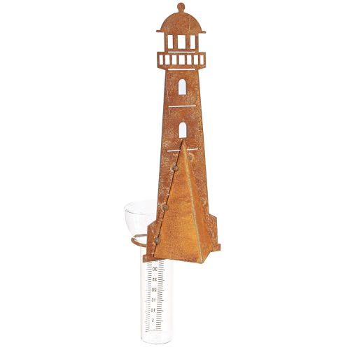 Produkt Deszczomierz Lighthouse Rust Look – dekoracyjny deszczomierz do ogrodu i na ogrodzenie 41 cm Rust