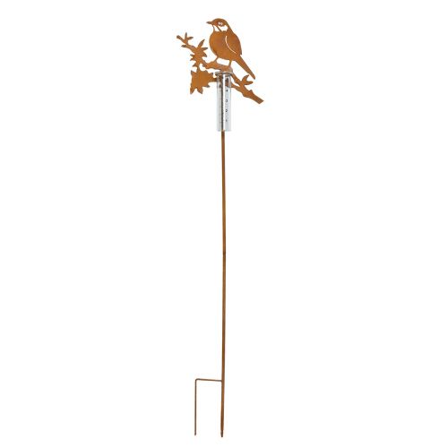 Floristik24 Deszczomierz wtyczka ogrodowa rdzawy ptak 23x7,5x110cm