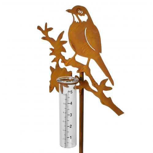 Deszczomierz wtyczka ogrodowa rdzawy ptak 23x7,5x110cm