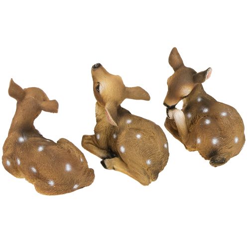Produkt Ozdoba jeleń figurka jelonka leżąca dekoracja stołu 13×6,5×12cm 3 szt.