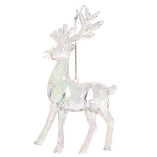 Akrylowe ozdoby choinkowe w kształcie reniferów, 14 cm, 4 sztuki | Floristik24.pl