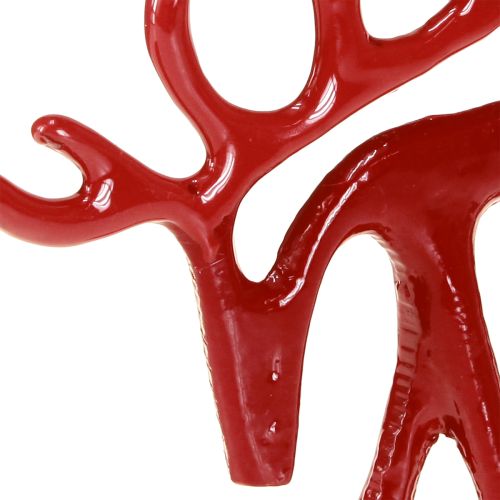 Produkt Renifer figurka dekoracyjna metalowa dekoracja stołu Boże Narodzenie czerwony 15cm