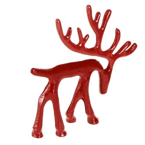 Produkt Renifer figurka dekoracyjna metalowa dekoracja stołu Boże Narodzenie czerwony 15cm